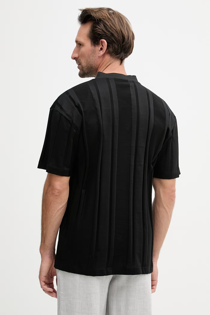Odzież BOSS Green T-shirt męski bawełniany 50554645 czarny
