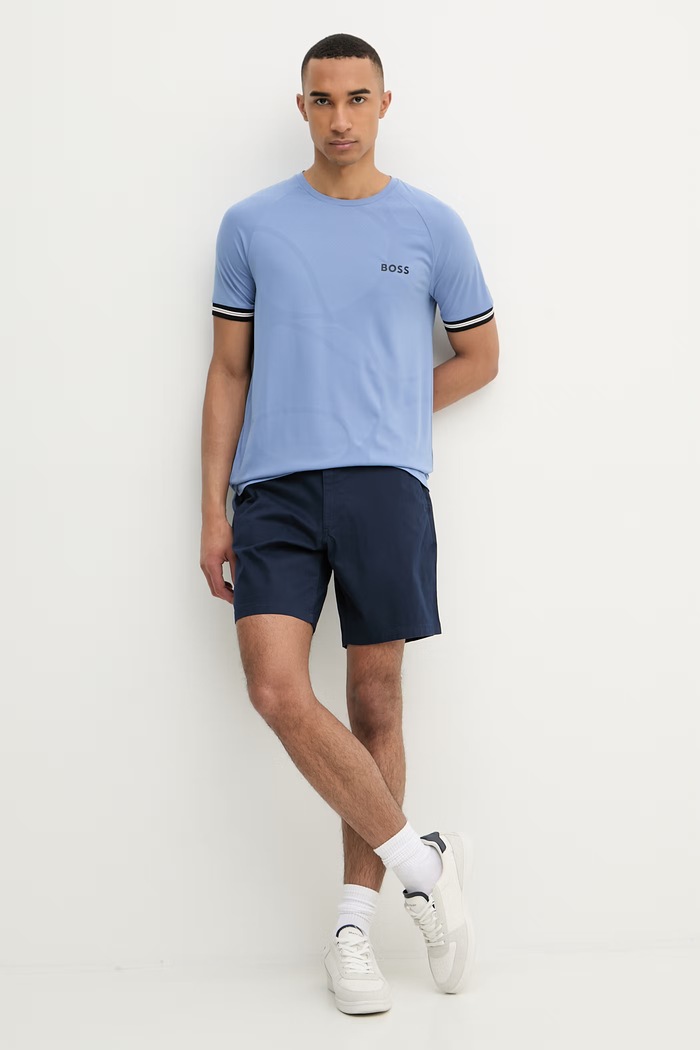 BOSS Green t-shirt męski 50559207 niebieski SS26