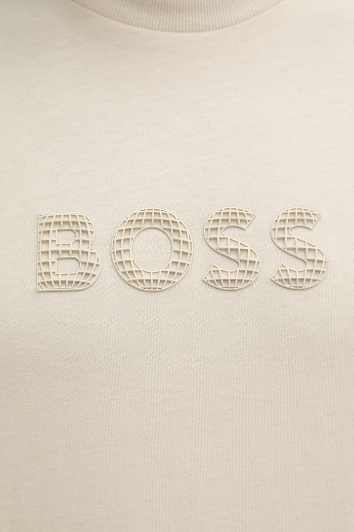 BOSS Green tricou bărbătesc din bumbac 50559361 bej