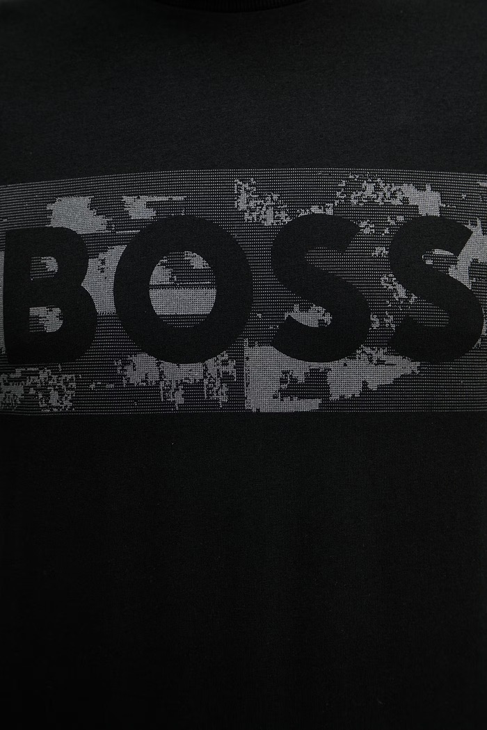 BOSS Green tričko pánske s bavlnou 50559363 čierna