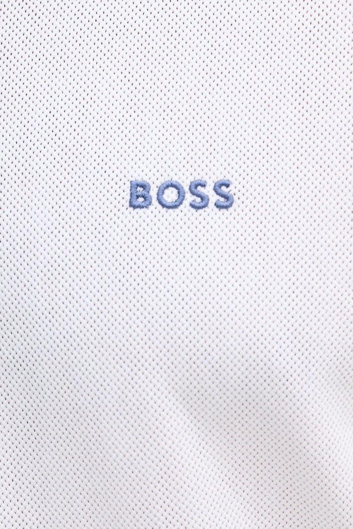 BOSS Green T-shirt męski bawełniany 50561775 biały