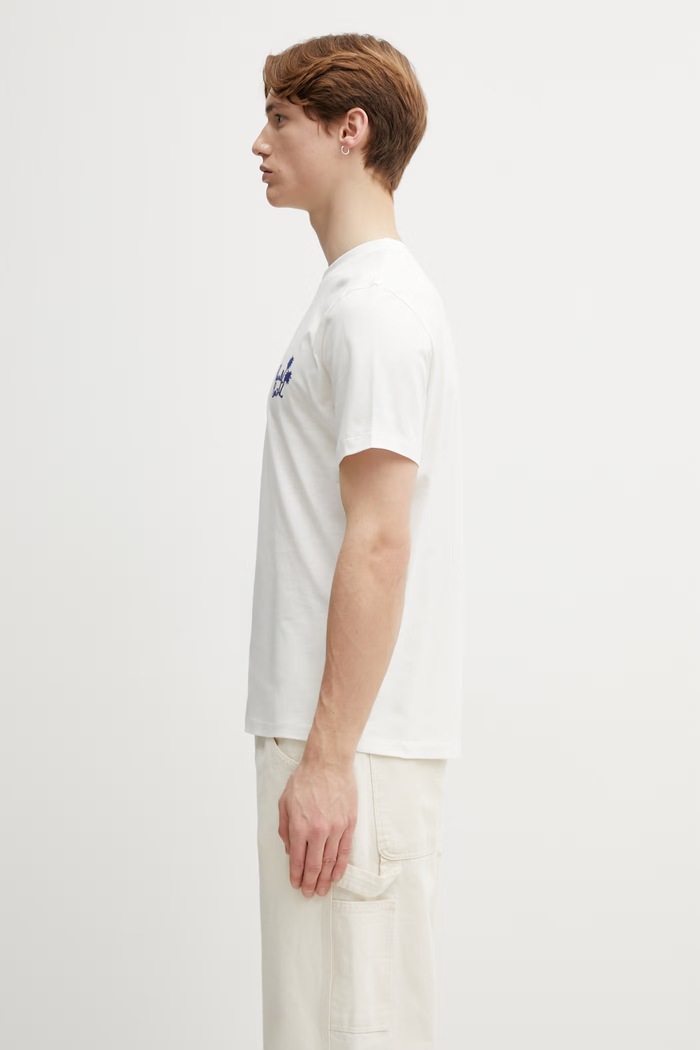 Paul Smith tricou din bumbac FLOCK PRINT M1R.919T.VP5460 alb SS26