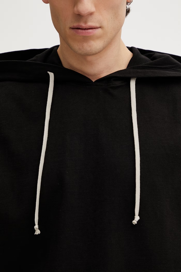 Rick Owens DRKSHDW top bawełniany męski czarny DU01F4165.RIGP