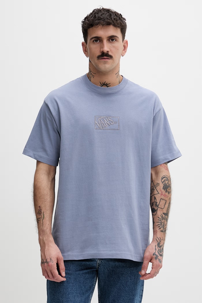 Vans pánske bavlnené tričko modrá VN000RAPFOI1