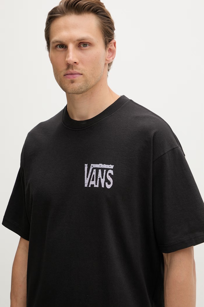 Vans tričko pánske bavlnené čierna VN000SXDBLK1