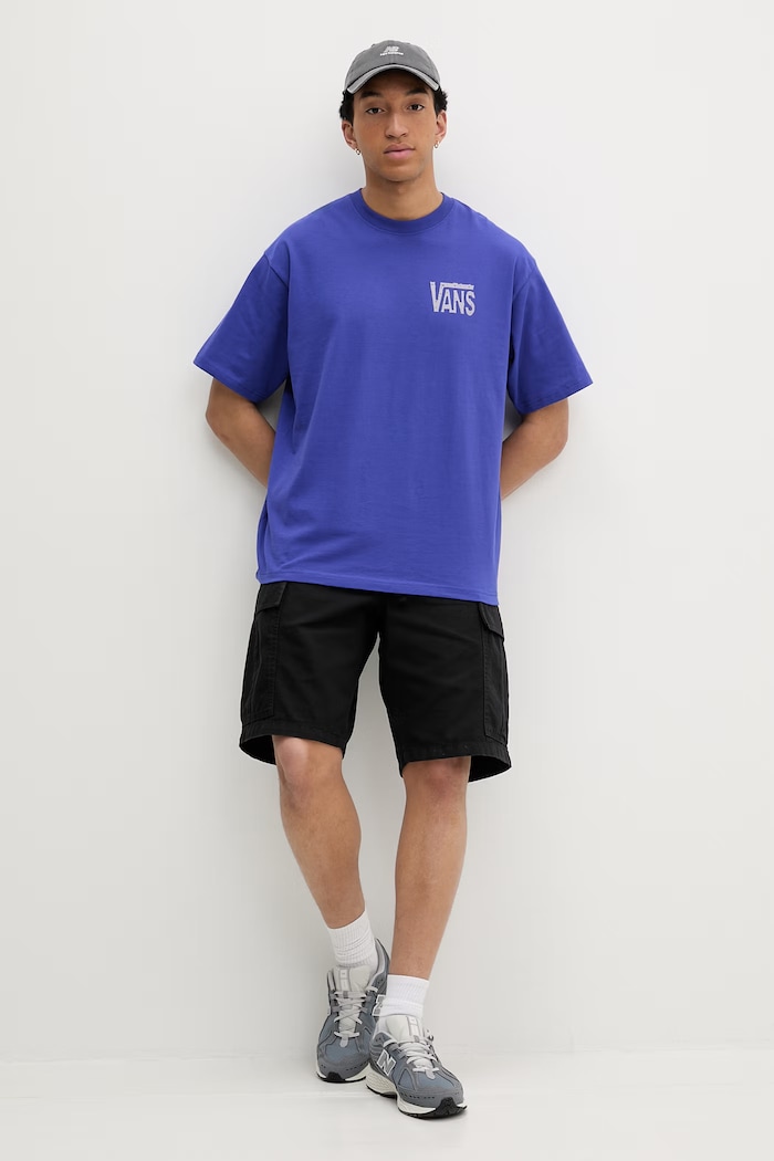 Vans tričko pánske bavlnené VN000SXDFRX1 fialová SS26