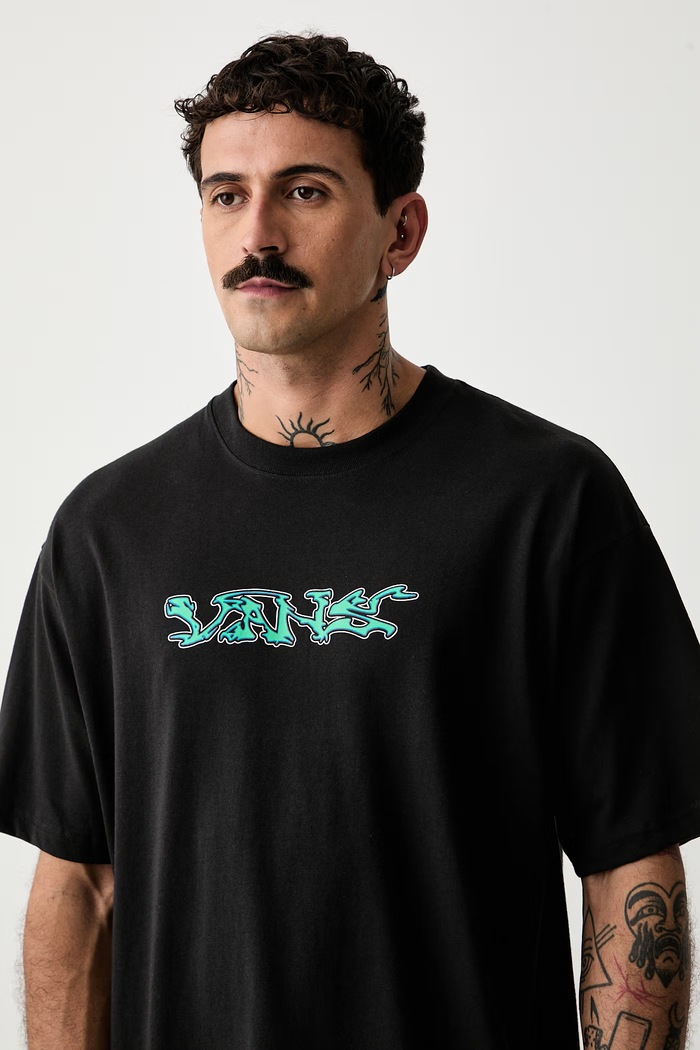 Vans T-shirt męski bawełniany czarny VN000SXTBLK1