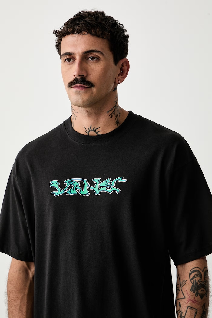 Vans T-shirt męski bawełniany czarny VN000SXTBLK1