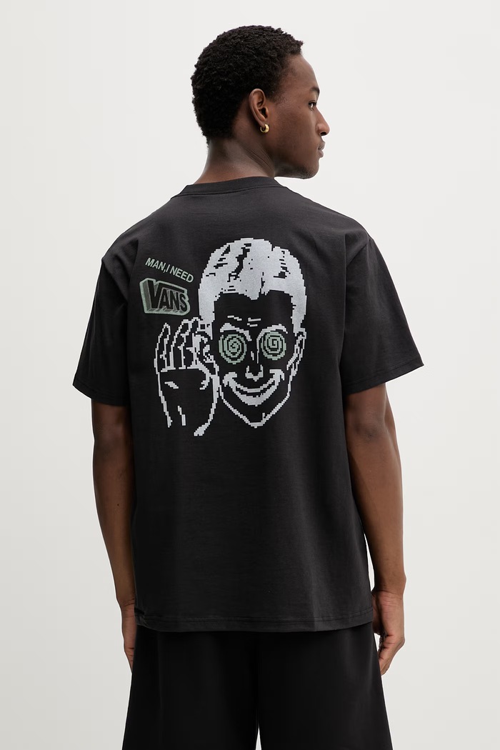 Vans тениска мъжка памучна черен VN000TQDBLK1