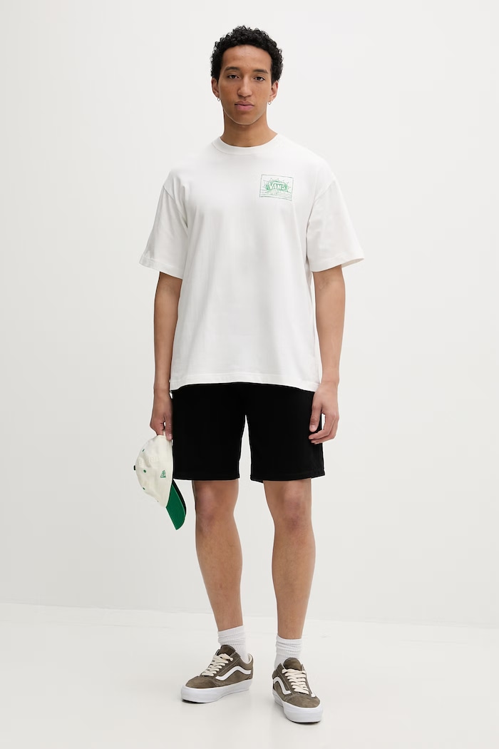 Vans T-shirt męski bawełniany VN000TRGWHT1 beżowy SS26