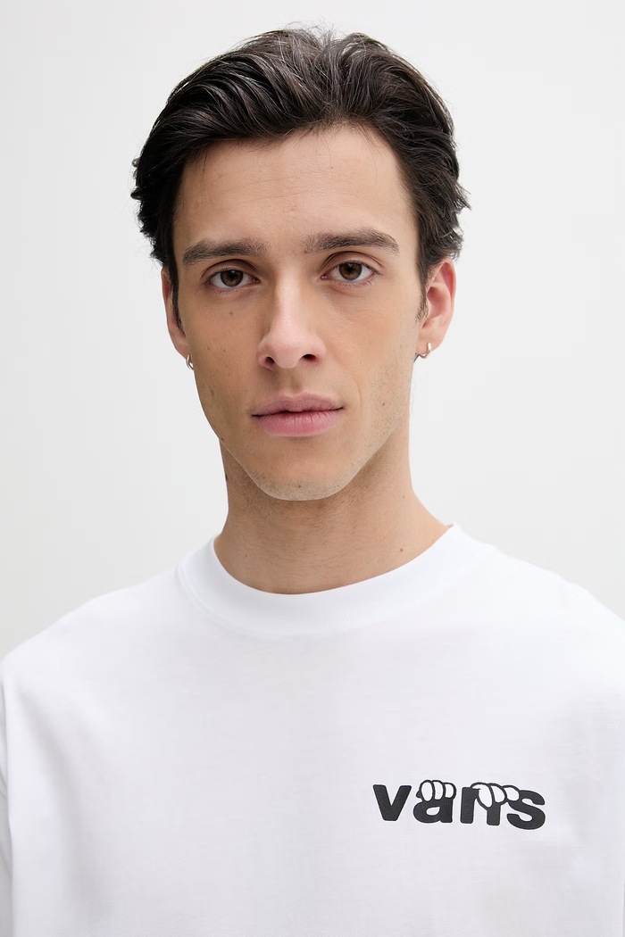 Vans T-shirt męski bawełniany biały VN000VYFWHT1