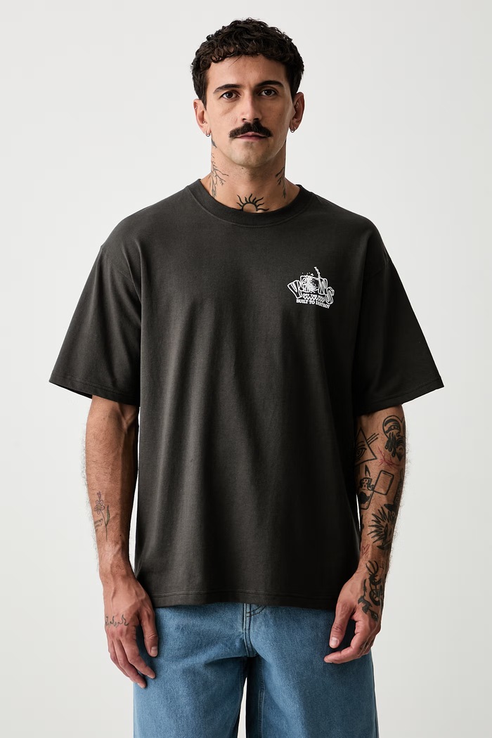 Odzież Vans T-shirt męski bawełniany VN000XHQEMV1 szary