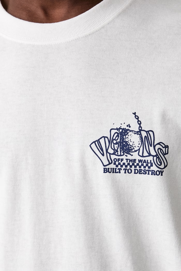 Vans T-shirt męski bawełniany VN000XHQWHT1 beżowy