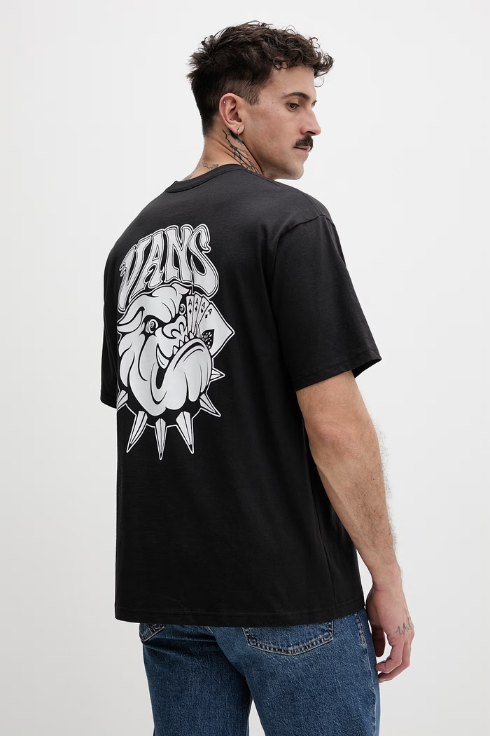 Vans pánske bavlnené tričko čierna VN000XHRBLK1