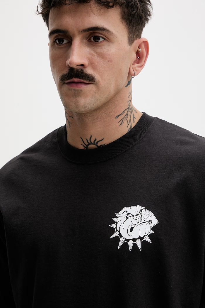 Vans pánske bavlnené tričko čierna VN000XHRBLK1