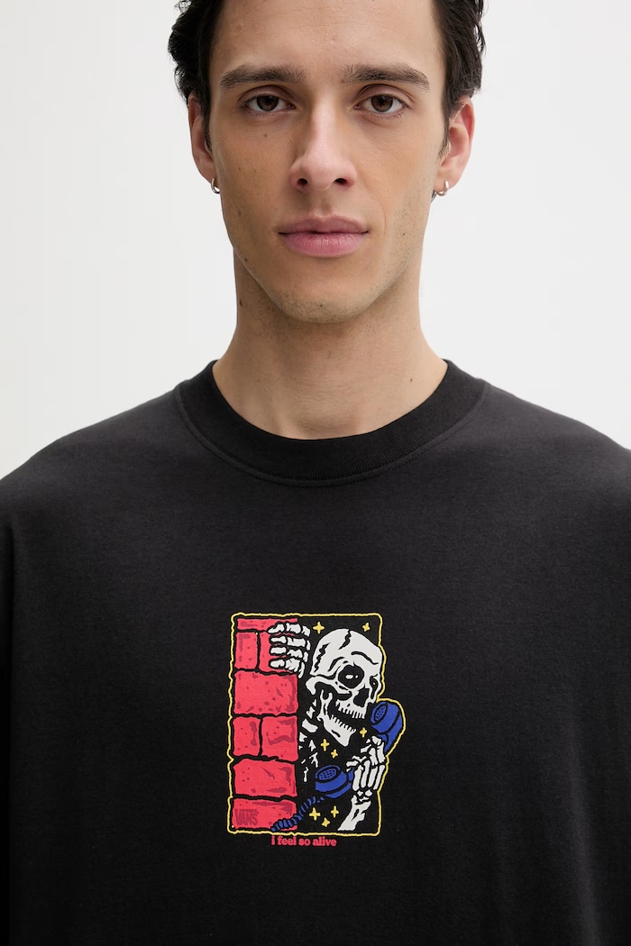 Vans tričko pánske bavlnené čierna VN000XHSBLK1