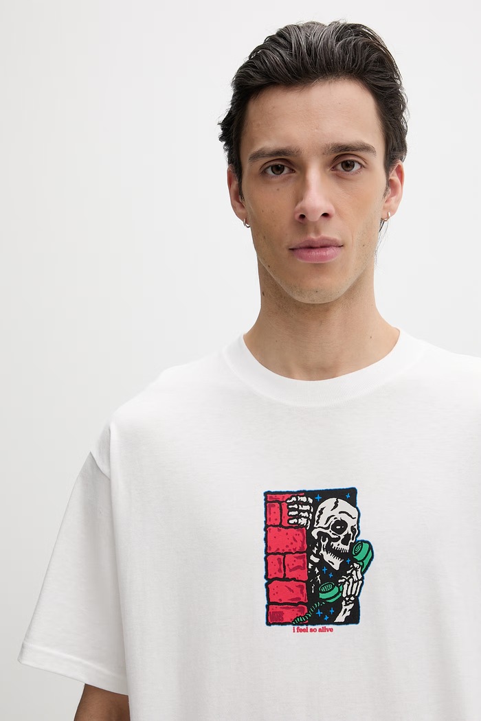 Vans tricou basic bărbătesc din bumbac alb VN000XHSWHT1