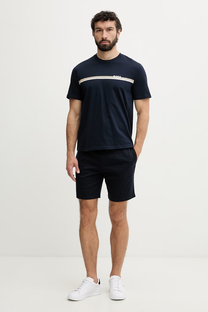 BOSS Lounge t-shirt ανδρικό βαμβακερό 50561470 σκούρο μπλε SS26