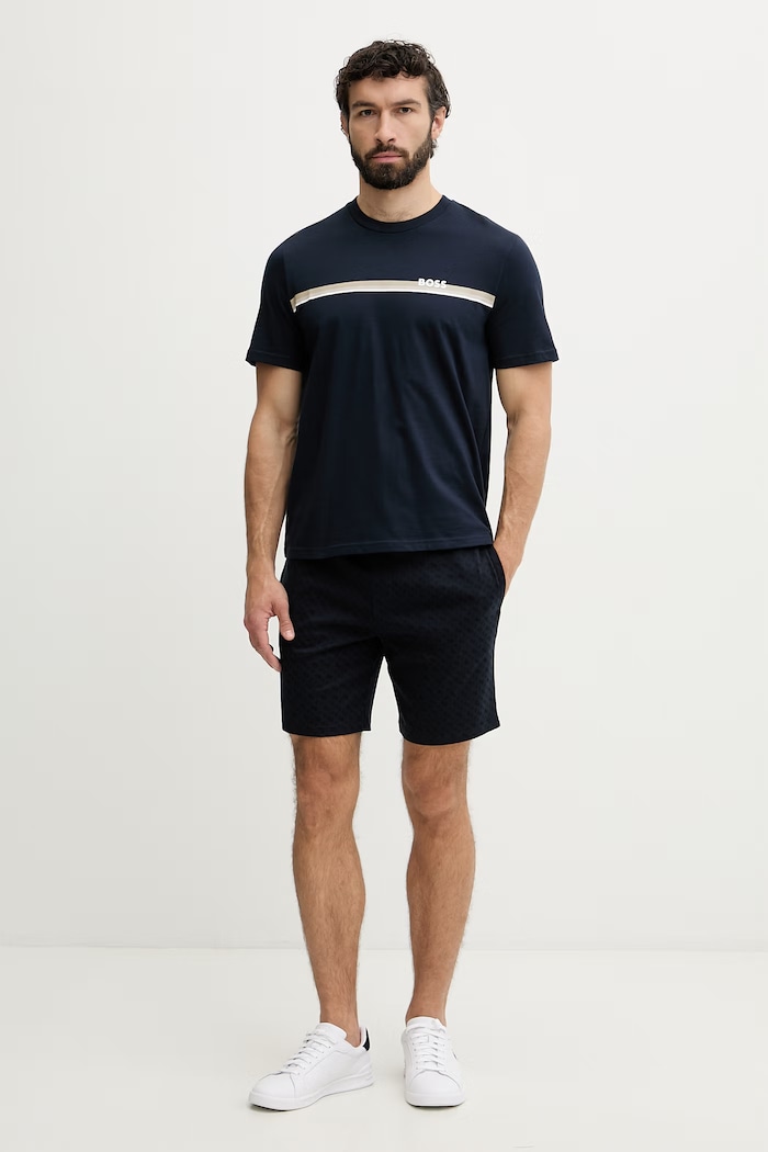 BOSS Lounge t-shirt ανδρικό βαμβακερό 50561470 σκούρο μπλε SS26