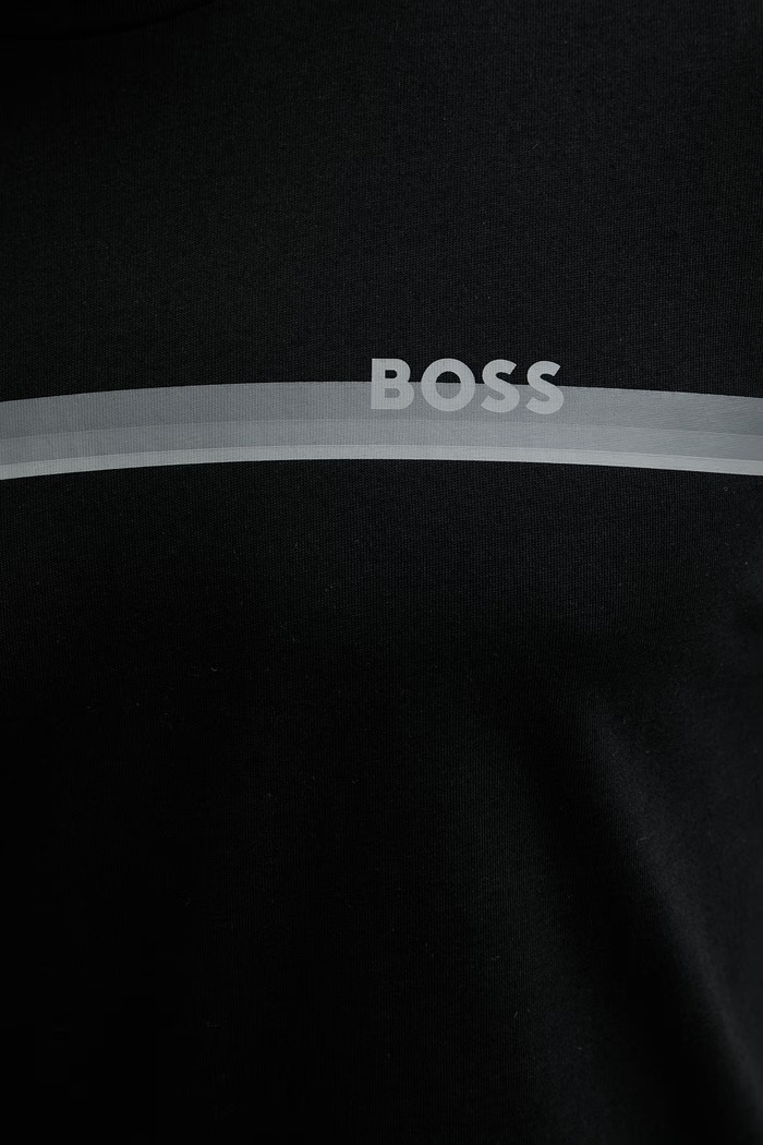 BOSS lounge tričko pánske bavlnené 50561470 čierna