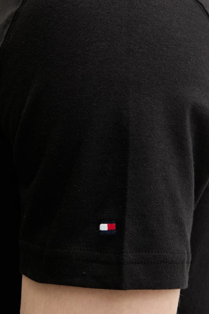 Tommy Hilfiger T-shirt męski bawełniany MW0MW42385 czarny