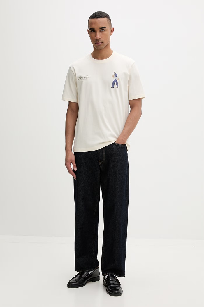 Filling Pieces tricou pentru bărbați, din bumbac Bakery 412620500286.214 bej SS26