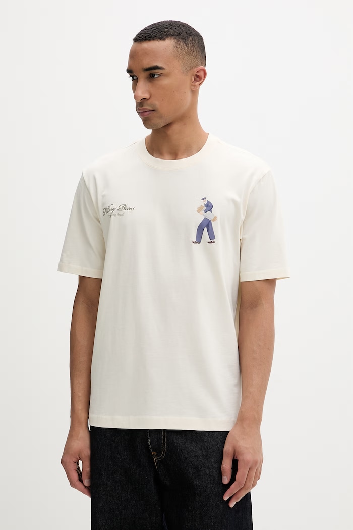 Îmbrăcăminte Filling Pieces tricou pentru bărbați, din bumbac Bakery 412620500286.214 bej