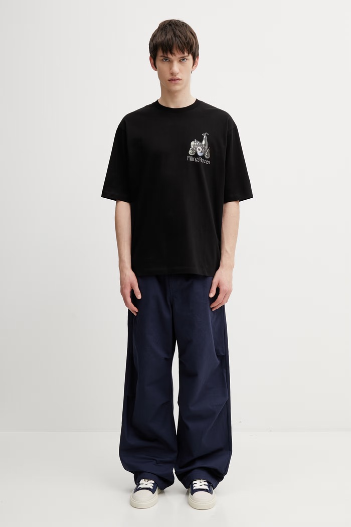 Filling Pieces Chrome Fruit T-shirt bawełniany męski 412620501291.130 czarny