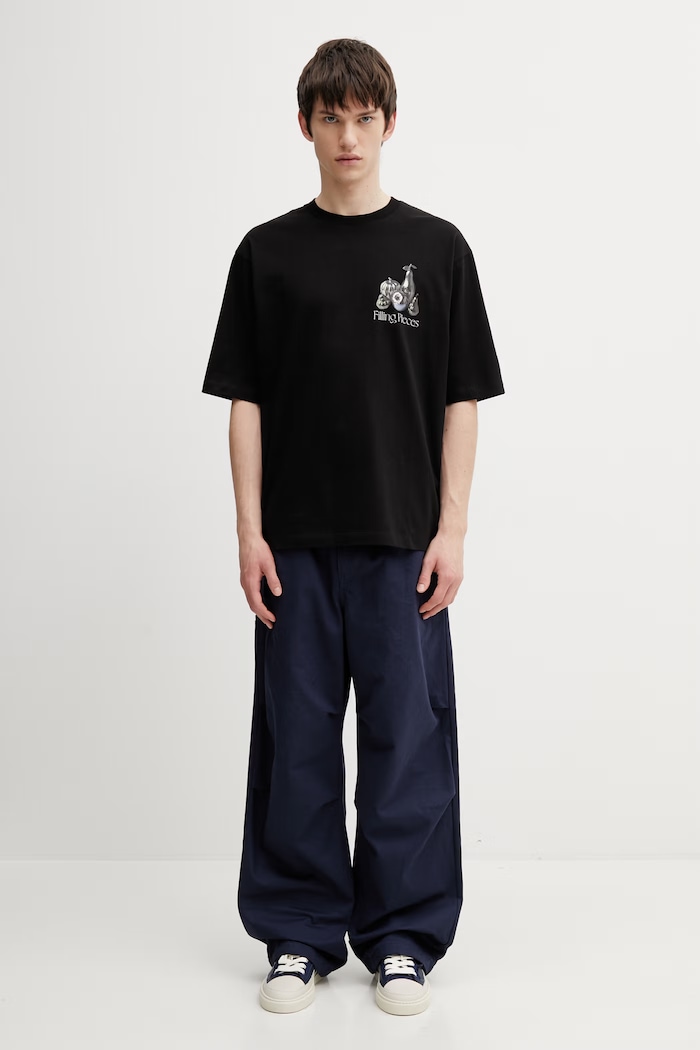 Filling Pieces Chrome Fruit T-shirt bawełniany męski 412620501291.130 czarny