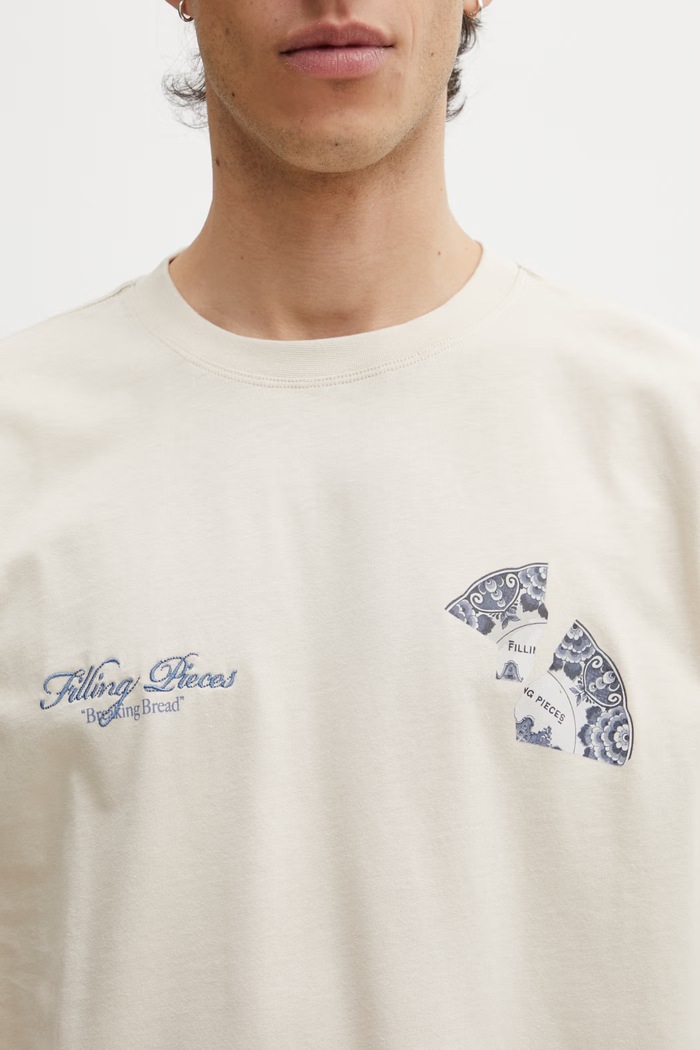 Filling Pieces Broken Plate tričko bavlněné pánské béžová 412620500321.292