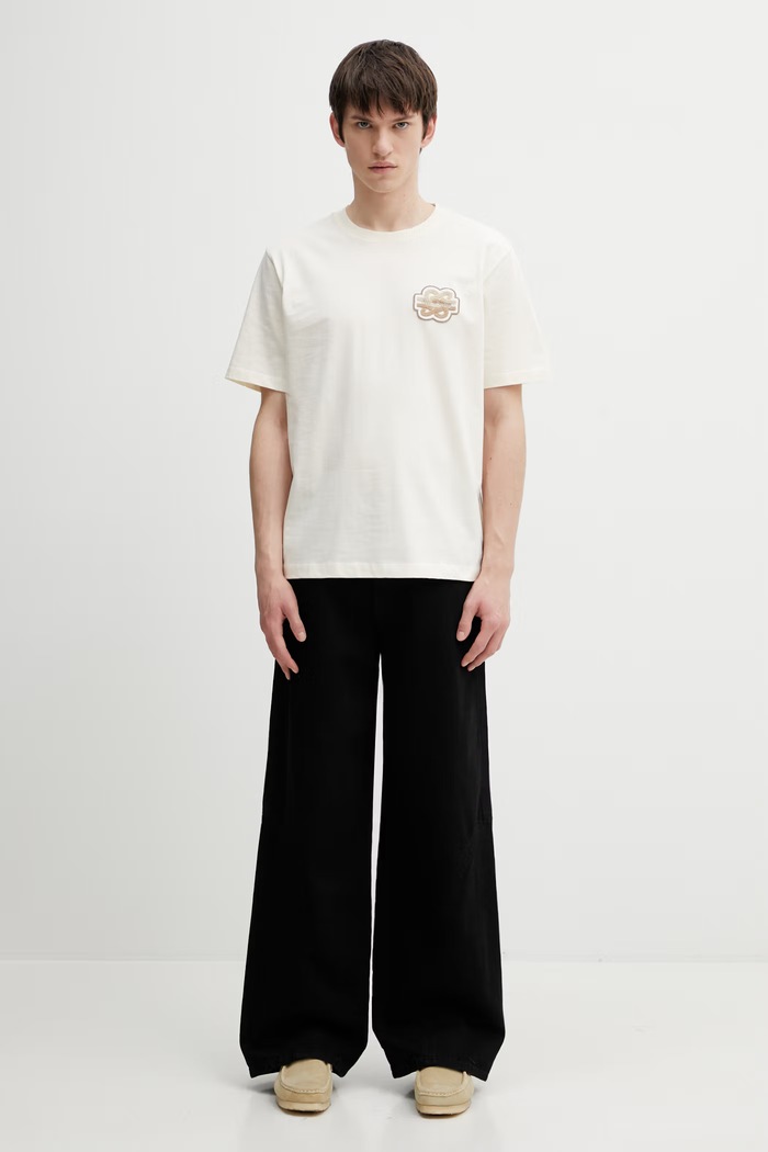 Filling Pieces Gowtu Tonal t-shirt βαμβακερό ανδρικό 422520500167.214 μπεζ