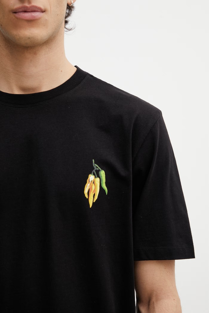 Filling Pieces Pepper t-shirt ανδρικό βαμβακερό μαύρο 412620500287.130
