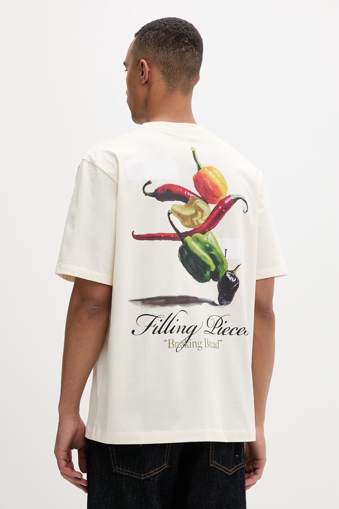Filling Pieces tricou bărbătesc din bumbac Pepper bej 412620500287.214