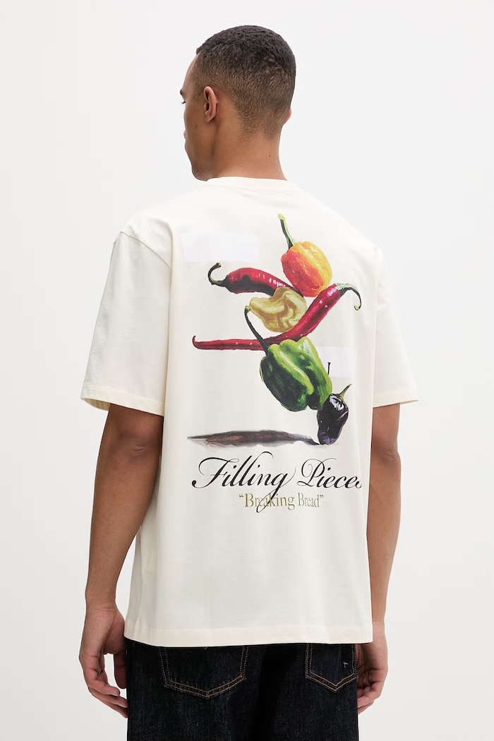 Filling Pieces tricou bărbătesc din bumbac Pepper bej 412620500287.214