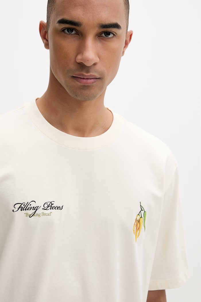 Filling Pieces tricou bărbătesc din bumbac Pepper bej 412620500287.214