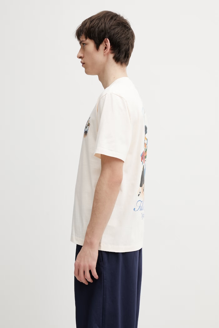 Filling Pieces Pepper T-shirt bawełniany męski 412620500285.214 beżowy SS26