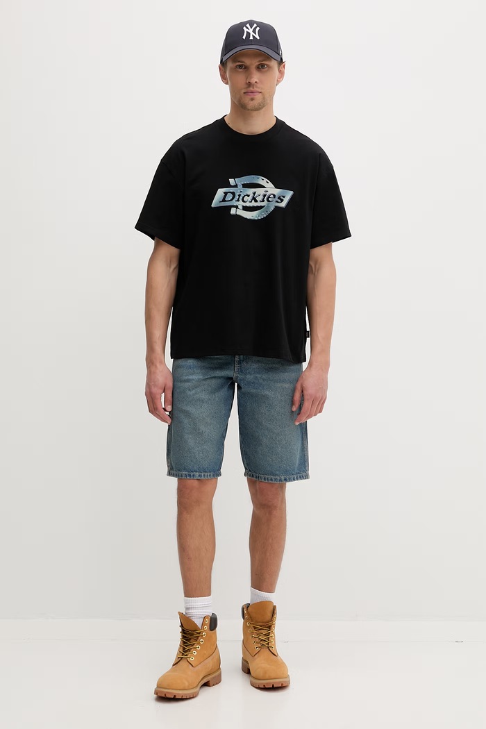 Dickies t-shirt γυναικείο βαμβακερό DK0A8885BLK1 μαύρο SS26