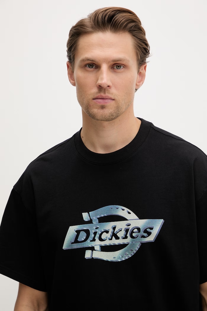 Dickies t-shirt γυναικείο βαμβακερό μαύρο DK0A8885BLK1
