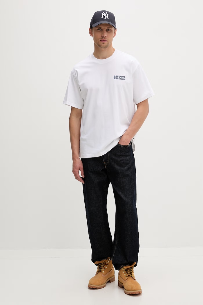 Dickies T-shirt męski bawełniany DK0A88JI0WH1 biały SS26