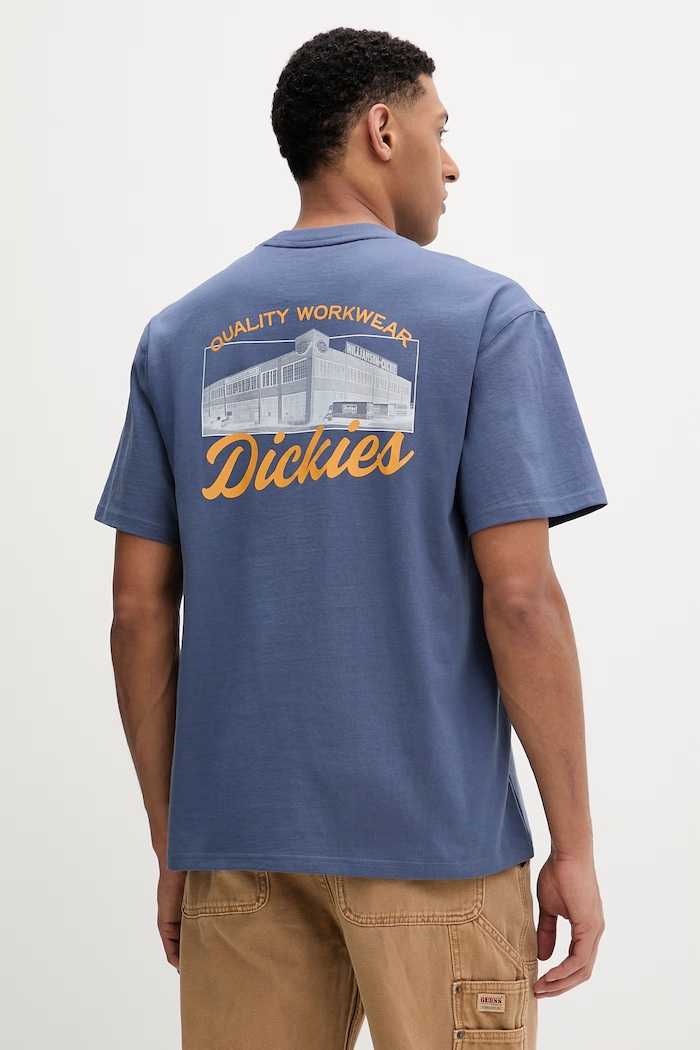 Bavlnené tričko Dickies relaxed modrá DK0A8886RI21