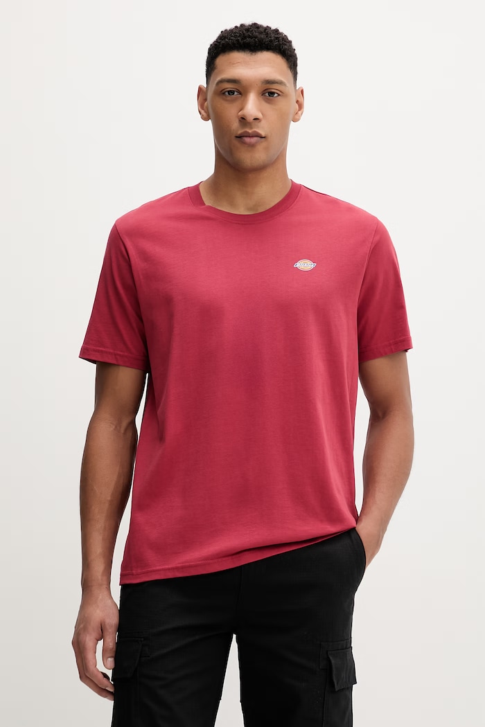 Bavlnené tričko Dickies potlač červená DK0A4XDBL331