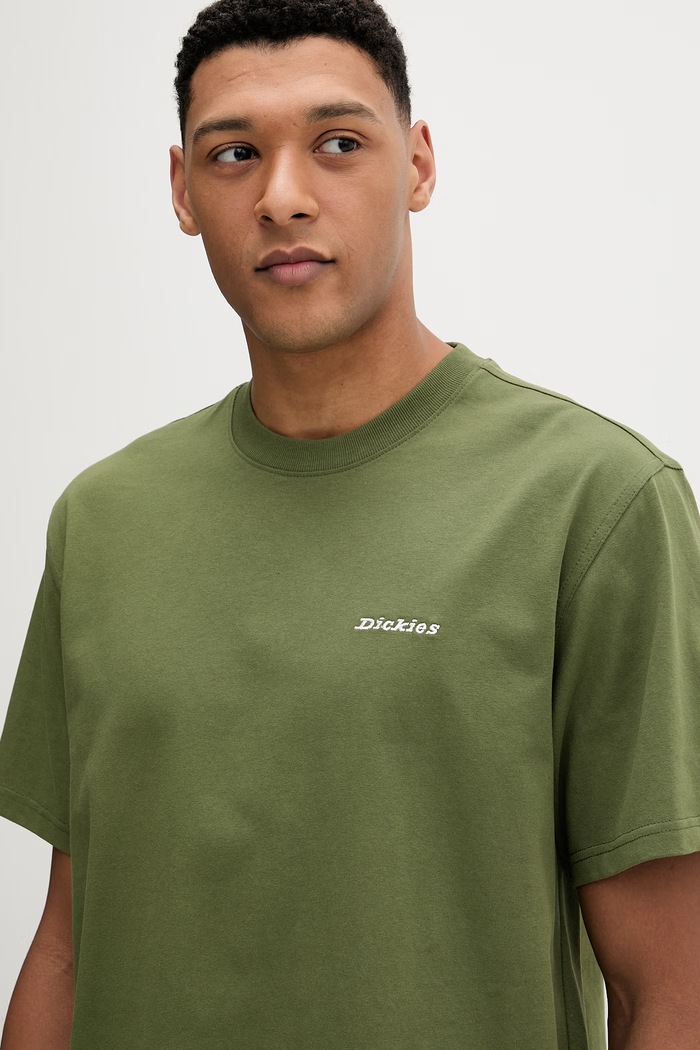 Bavlnené tričko Dickies zelená DK0A89ENK721
