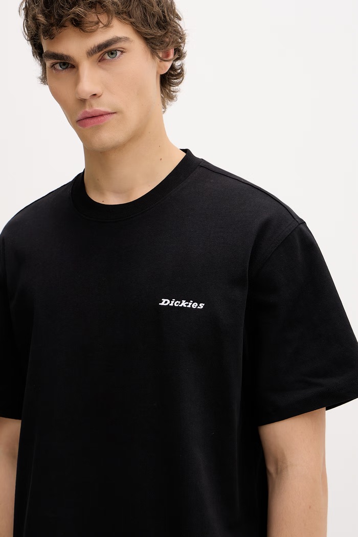 Dickies T-shirt ανδρικό βαμβακερό μαύρο DK0A89ENBLK1