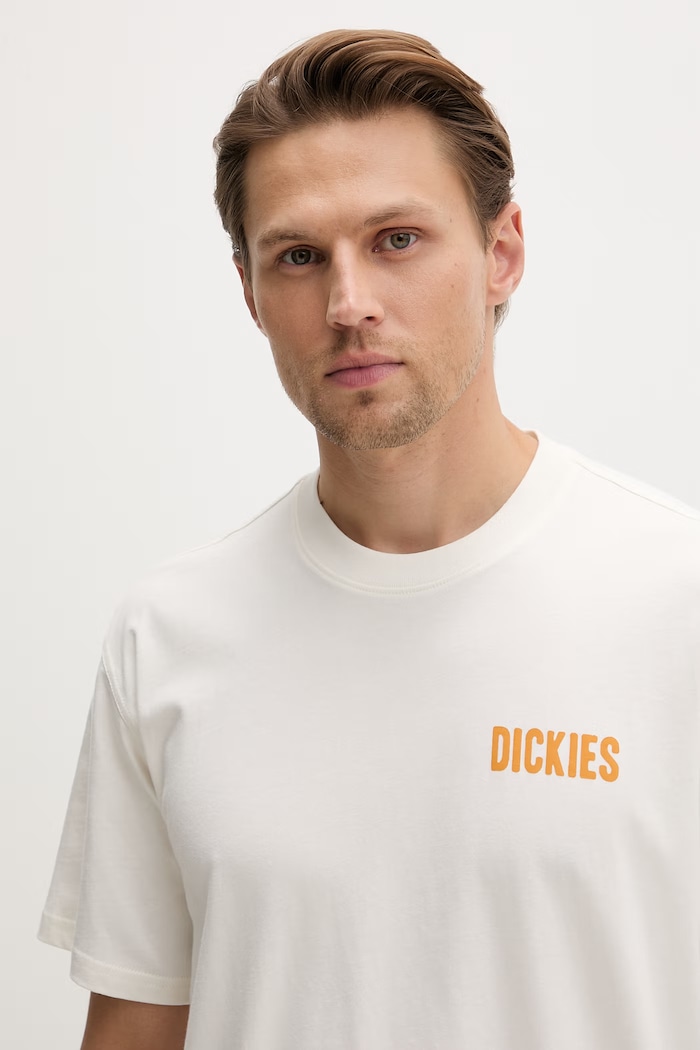 Dickies T-shirt ανδρικό βαμβακερό μπεζ DK0A88QOC481