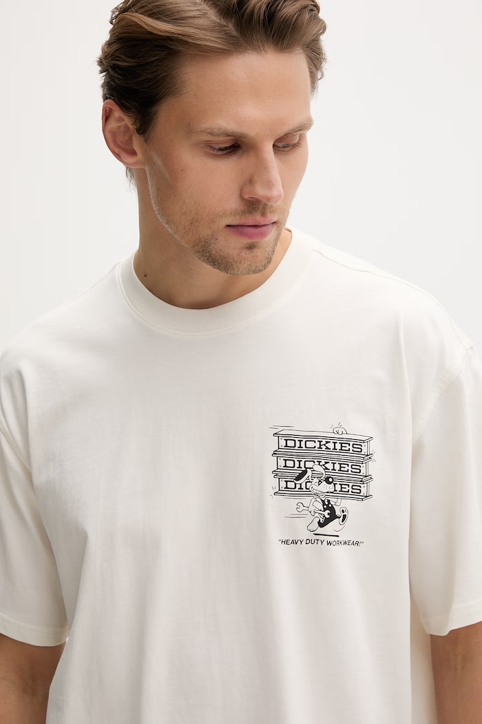 Dickies T-shirt męski bawełniany beżowy DK0A88JHC481