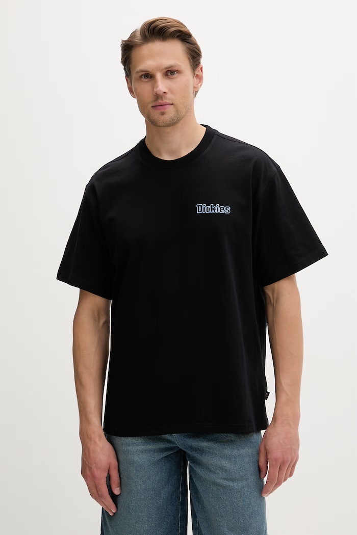 Îmbrăcăminte Dickies tricou pentru bărbați, din bumbac DK0A88GEBLK1 negru