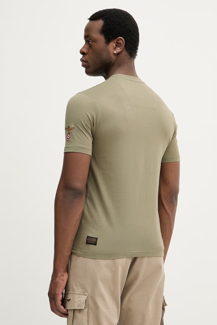 Дрехи Памучна тениска Aeronautica Militare TS2536UJ00641 зелен