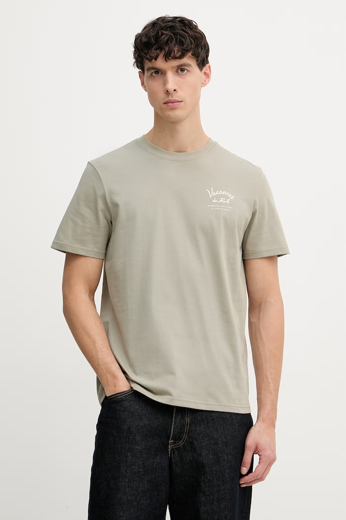 Karl Lagerfeld T-shirt ανδρικό βαμβακερό πράσινο B2M44001