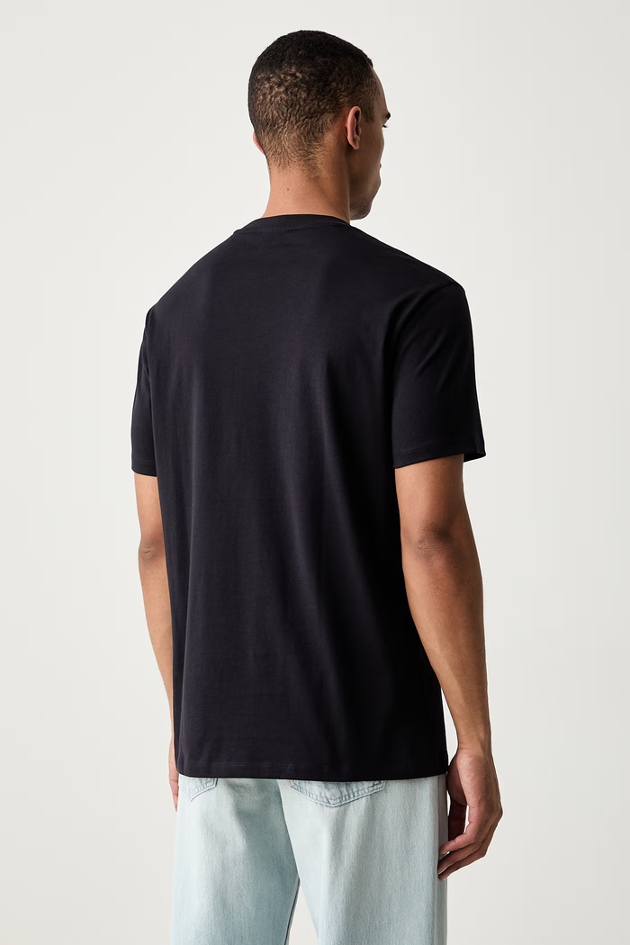 Odzież Armani Exchange T-shirt męski bawełniany XM001281.AF10361 granatowy