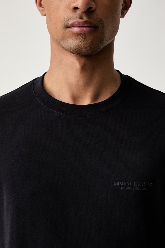 Armani Exchange T-shirt męski bawełniany granatowy XM001281.AF10361